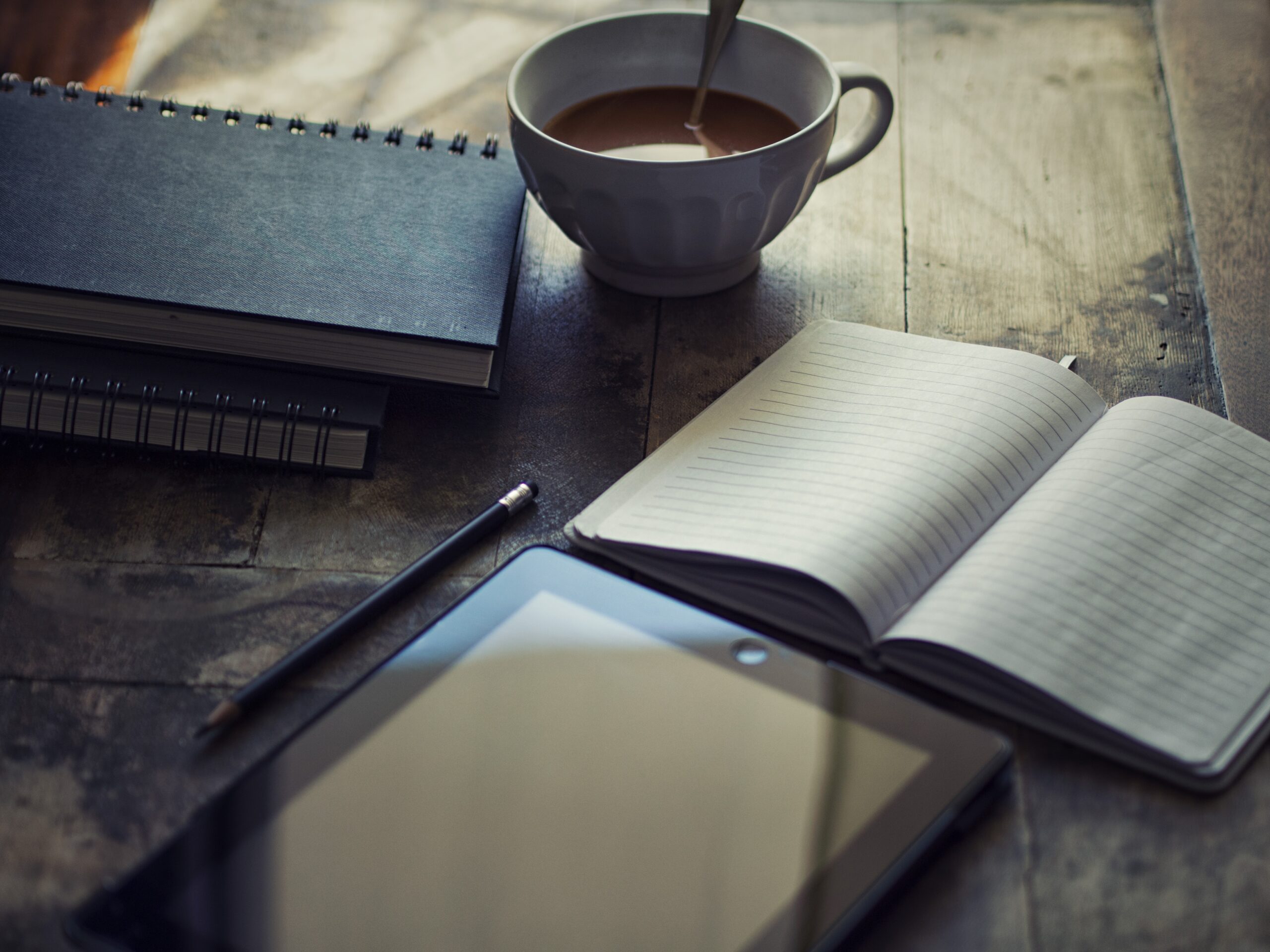 Diary and cup of tea